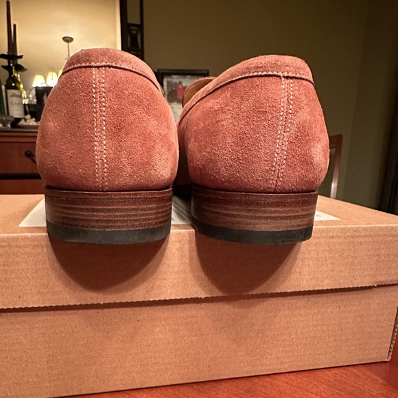 J.M. Weston - 180 Moccasin Suede Penny Loafers - Picture 5 of 9